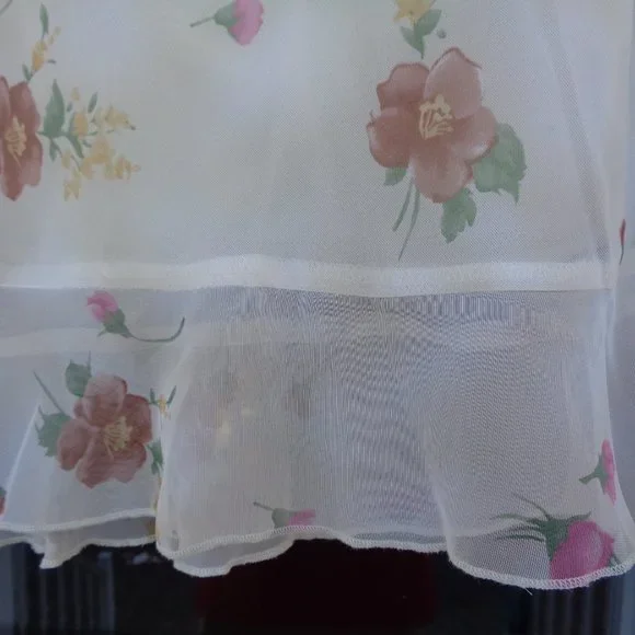 NWT boho pull on floral print skirt elastic waist - Picture 7 of 14